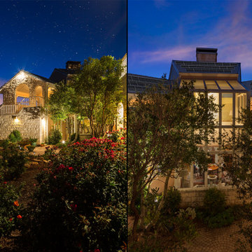 The Hill Country Solar Courtyard - Night Courtyard
