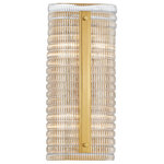 Hudson Valley Lighting - Athens 4 Light 16" Wall Sconce, Aged Brass Finish, Clear Glass - Features: