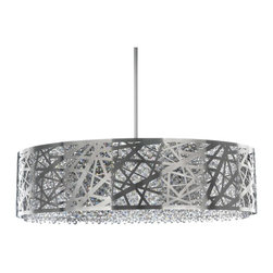 Schonbek Shadow Dance 8-Light Brushed Steel Pendant - Pendant Lighting