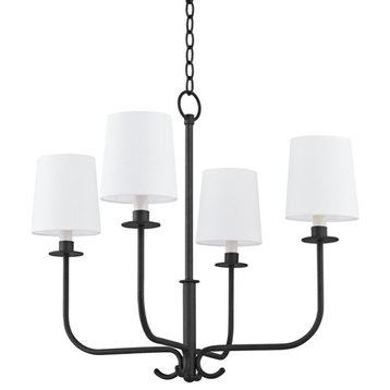 Troy Bodhi 4-Light Chandelier F7726-FOR, Forged Iron