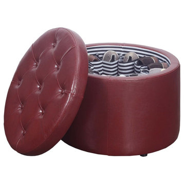 Designs4Comfort Round Shoe Storage Ottoman