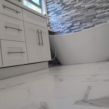 White Bathroom Remodel Sherman oaks ca