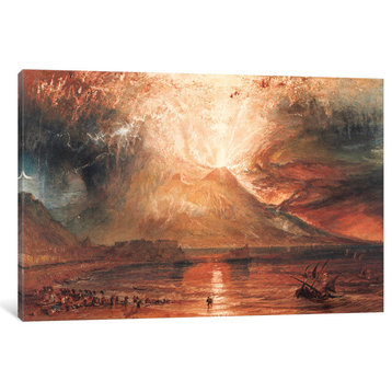 "Vesuvius in Eruption" by J.M.W Turner, Canvas Print, 26"x18"
