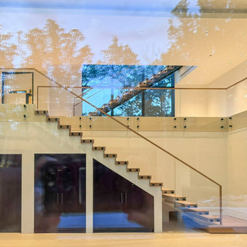 Project #126 | Contemporary Staircases with Integrated LEDs & Glass Railing