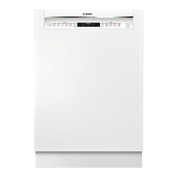 Bosch 24" Recessed Handle 800 Series Dishwasher, White | SHE68T52UC - Dishwashers