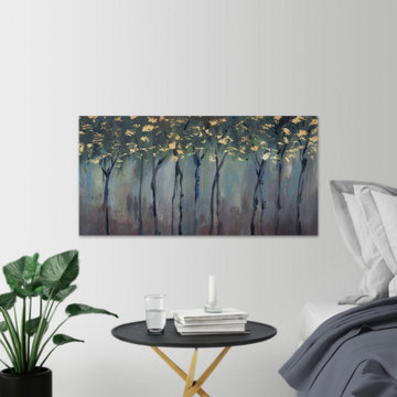 "Somber Forest" Painting Print on Wrapped Canvas