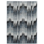 KAS - KAS Landscapes 5908 Pulse Organic and Abstract Rug, Blue Ivory, 5'3"x7'7" - Tonal yet bold, these transitional rugs are quite easy to decorate with and perfect for any room in your home! An incredibly plush and dense pile paired with a versatile color palette allows these rugs to meld into any home design aesthetic. Machine-Made in Turkey of Polypropelene, these rugs have a plush 1/2" pile.