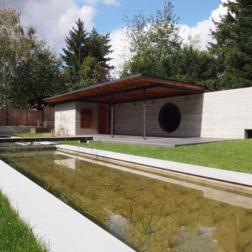 Gartengestaltung in Wien | Gartenpavillon und Naturpool