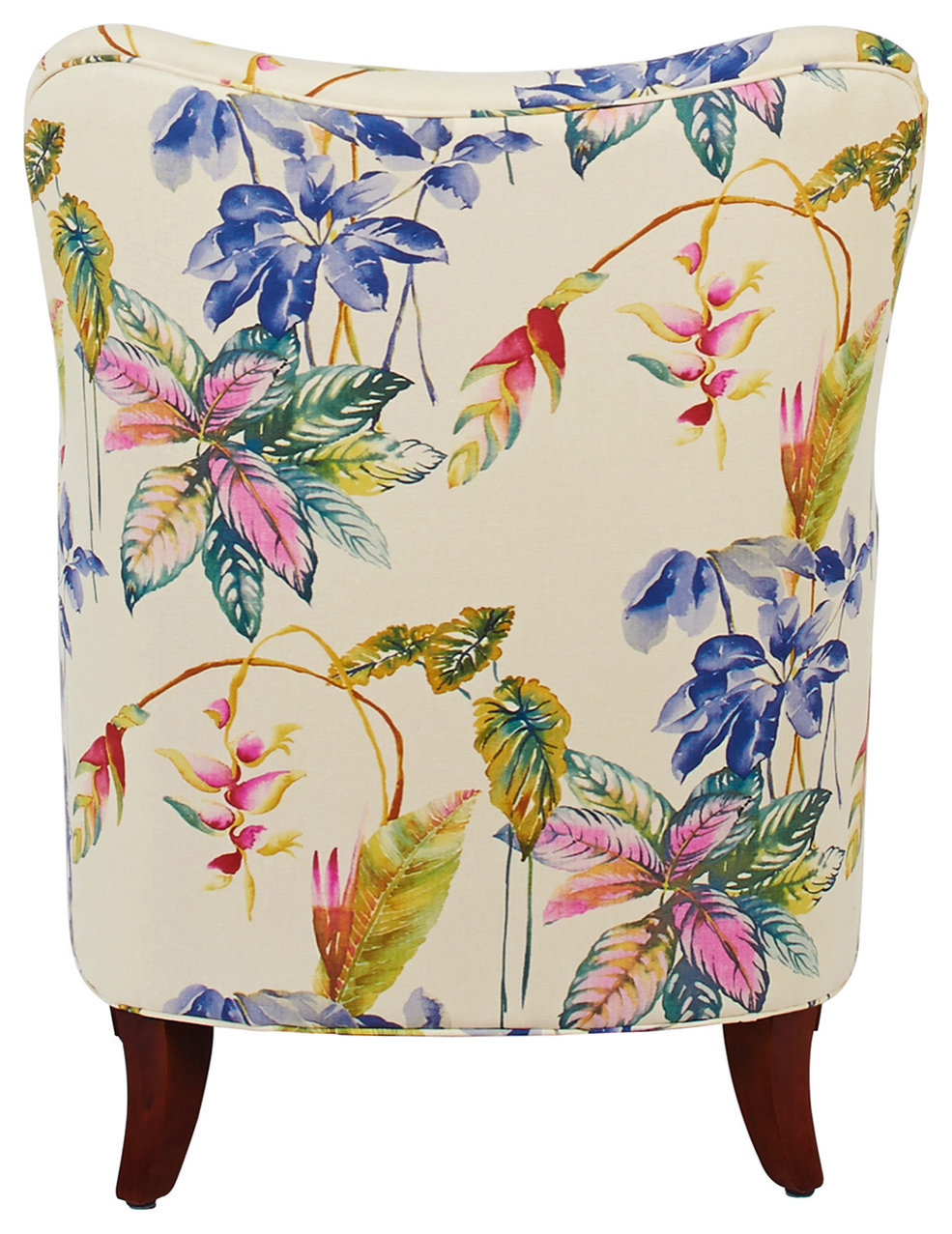 Paradise Upholstered Armchair, Tropical Floral Beige Polyester