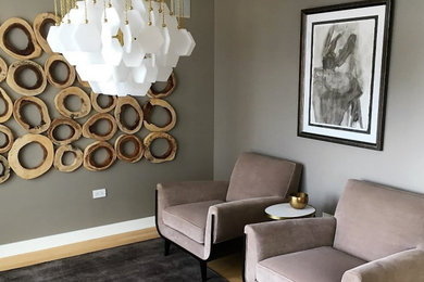 Trendy living room photo in Chicago