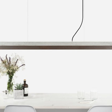 GANTlights [C1] Concrete & Corten Steel (Dimmable LED) Pendant Light Rectangular