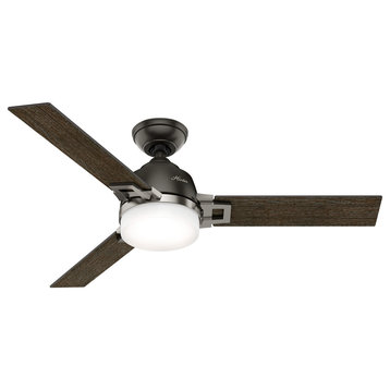 Hunter Fan Company  48" Leoni Bronze/Brushed Nickel Ceiling Fan w/ Light/Remote