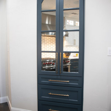 Southlake Stunner with Blue Green and White Cabinets