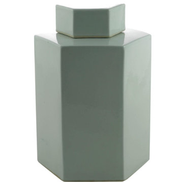 Tea Jar Service Items Vase Hexagonal Colors May Vary White Variable