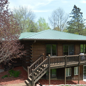 Rustic Log Home Metal Roof
