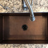 33" Hammered Copper Kitchen Single Basin Sink
