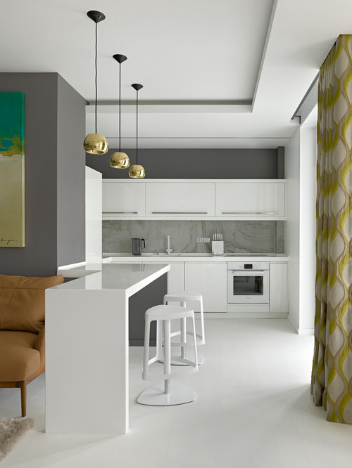 Kitchen with White Appliances Design Ideas &amp; Remodel ...