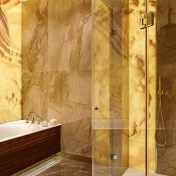 Люкс интерьер ванной комнаты в Квартире 160 кв. м. в стиле Неоклассика