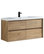 SLIM 48" Wall-Mounted Single Bathroom Vanity in White Oak