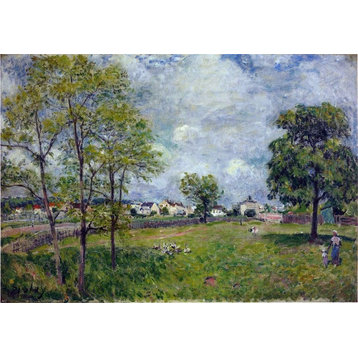 Alfred Sisley View of the Village, 18"x27" Wall Decal Print