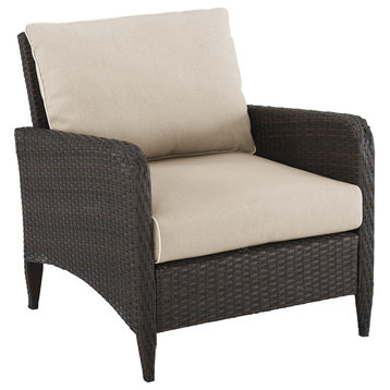 Kiawah Outdoor Wicker Arm Chair Sand/Brown