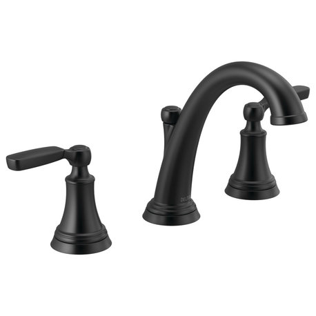 Delta 3532LF-BLMPU Woodhurst Two Handle Widespread Bathroom Faucet