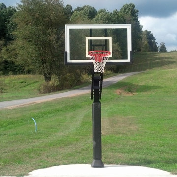 Cliff W's Pro Dunk Gold Basketball System on a 48x26 in Duffield, VA