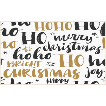 Mohawk Home Christmas Wishes Gold 2' 6" x 4' 2" Kitchen Mat