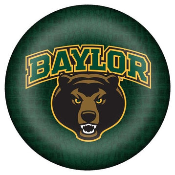 PW3106-Baylor with Bear Head on Green Crock Paperweight