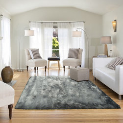 Nora Grey Shaggy Area Rug - Floor Rugs