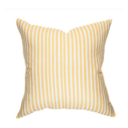 Belle & June - Mini Stripe Decorative Throw Pillow in Anise - Decorative Pillows