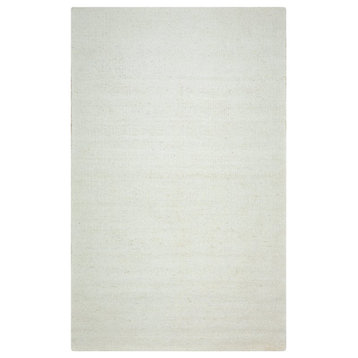 Twist 5' x 8' Solid Off White Hand Woven Area Rug