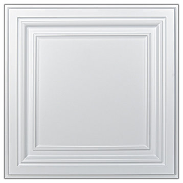 Art3d PVC Drop Ceiling Tiles, 2'x2' Plastic Sheet, White