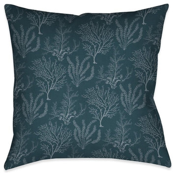 Ocean Life Pattern Decorative Pillow, 18"x18"