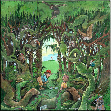 Tile Mural, Out Of Bounds by Gary Patterson