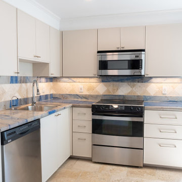 Contemporary Kitchen Remodel Done in a Mist Super Matte Color