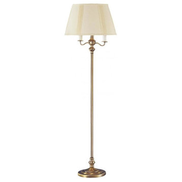 6 Way Floor Lamp, Antique Brass, 10.30"
