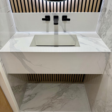 Trough Sink and Calacatta Detail