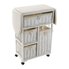 Rolling Ironing Board Trolley With Baskets