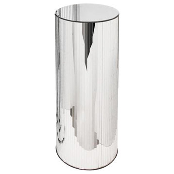 Mirrored Cylindrical Column/Pedestal, 40"