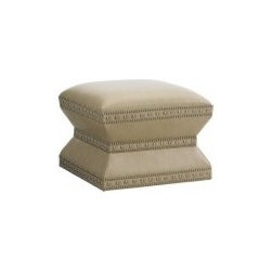 Wheatley Leather Ottoman - Footstools And Ottomans