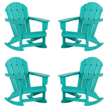 Outdoor Adirondack Rocking Chairs - Set of 4