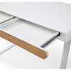 Loft Lyfe Nila Desk, 2 Storage Drawers, White 43.3Lx21.6Wx30H