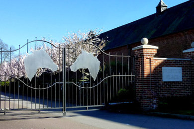 Racing Stables, Newmarket, entrance lighting