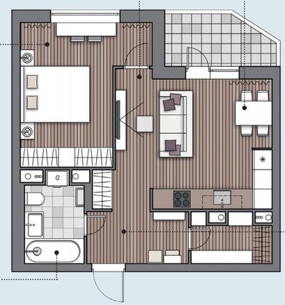 План этажа by Мастерская дизайна интерьера Анны Першаковой
