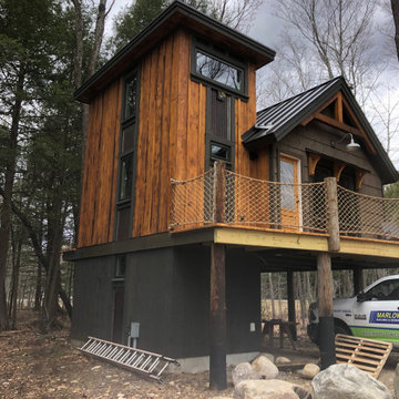 Bark Siding Tree House