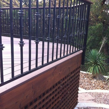 Fiberon Tudor Brown Decking with Cedar Solar Shade Cover