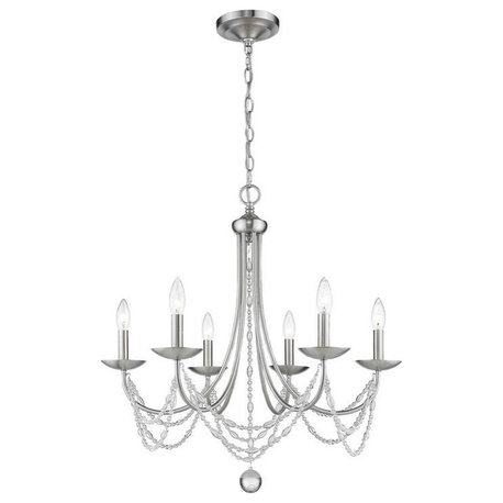 Mirabella 6 Light Chandelier in Pewter