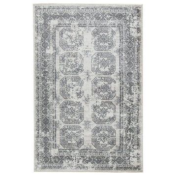 Ashley Furniture Jirou 7'10" x 9'10" Rug in Gray and Taupe