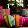 Bazaar Pillow, Turquoise, 22" x 22"